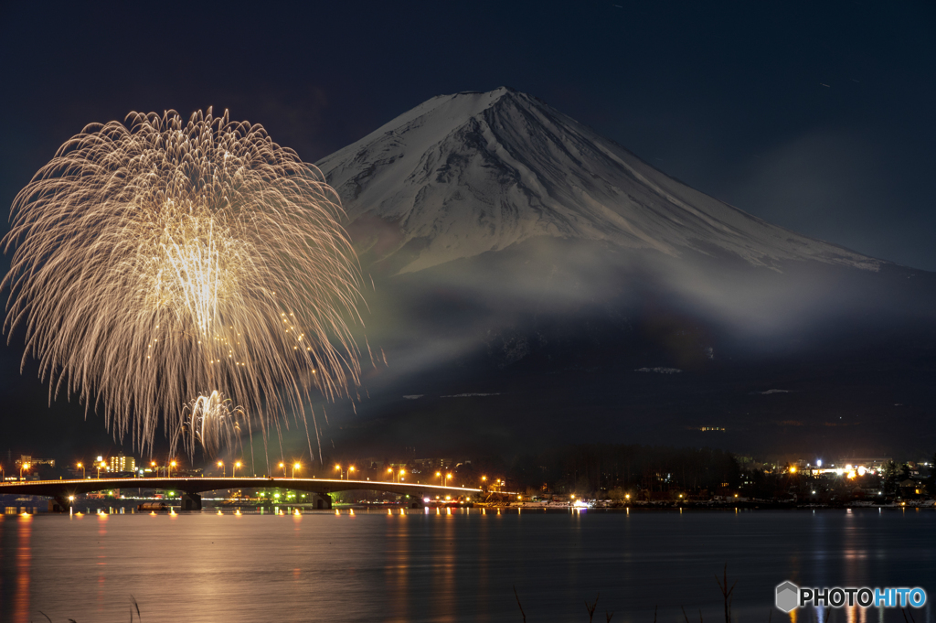 2020 河口湖冬花火