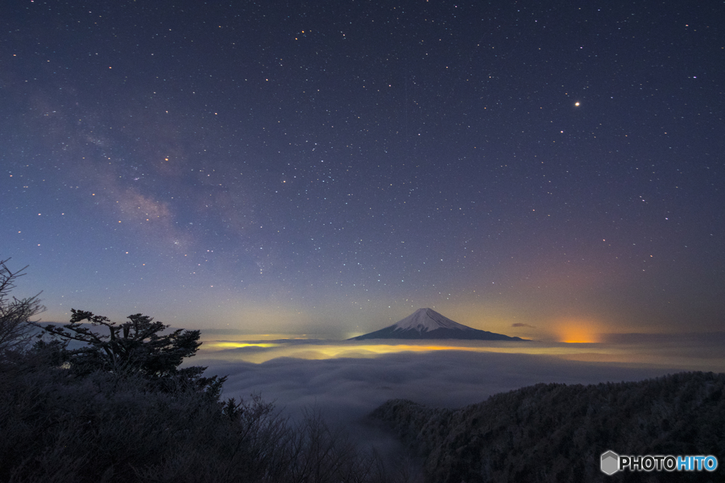 雲海＆霧氷＆天の川