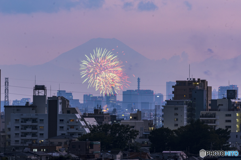 隅田川花火と夏の富士山