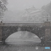 二重橋　雪景色