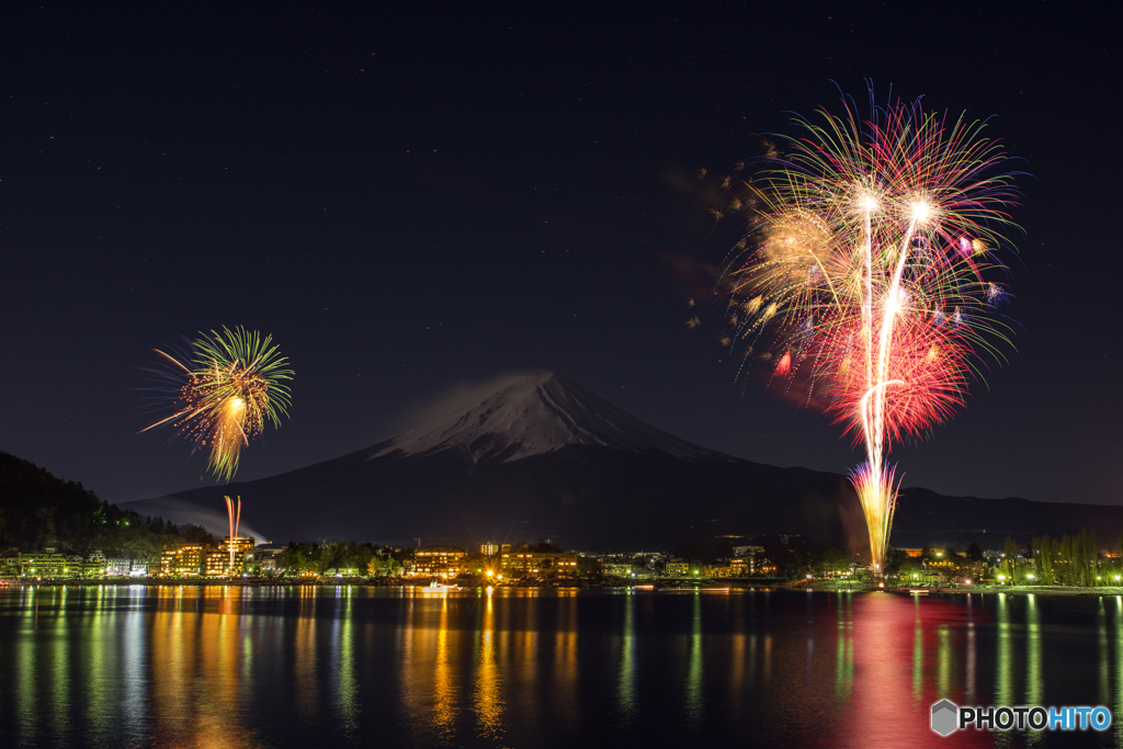 2017河口湖冬花火