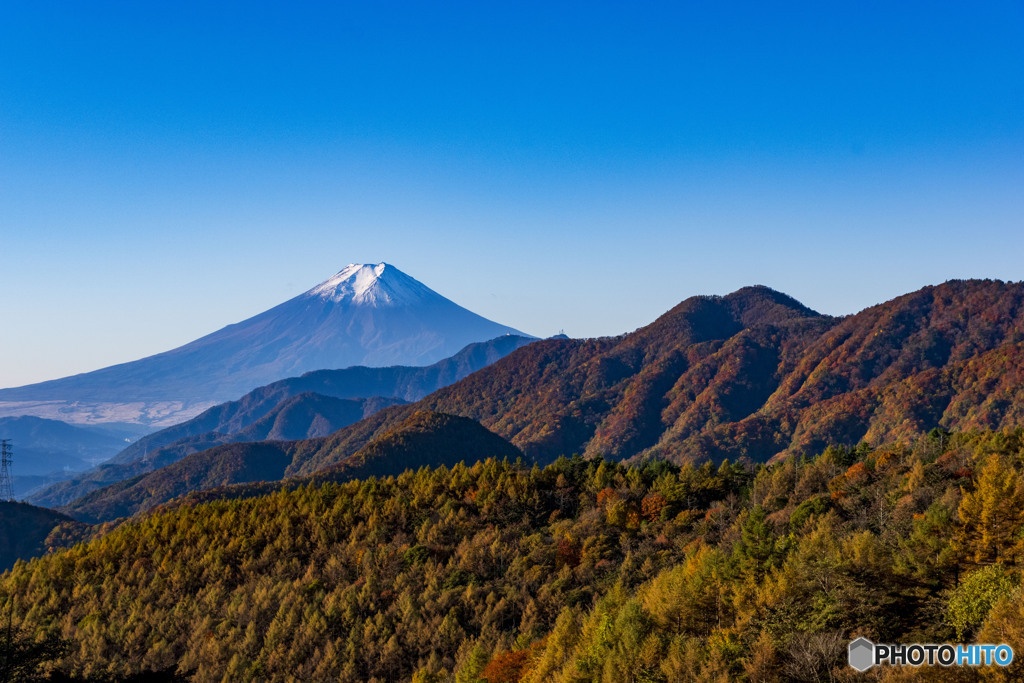 大月からの富士山