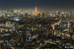 東京タワーの在る地上の光