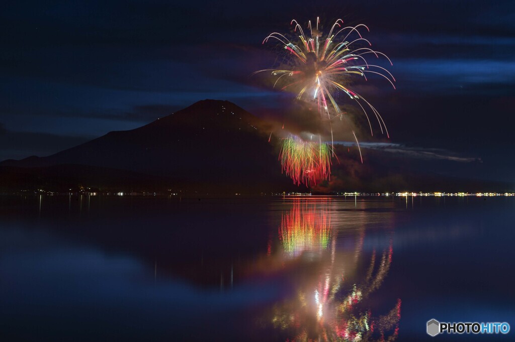 山中湖 報湖祭花火