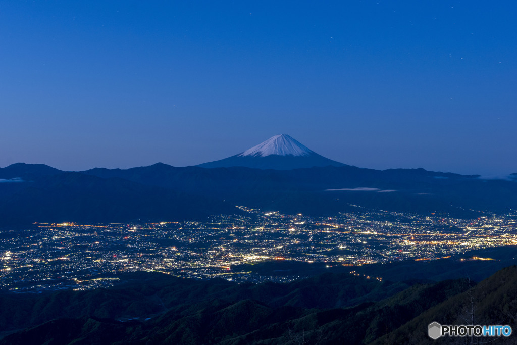 小楢山からの夜明け