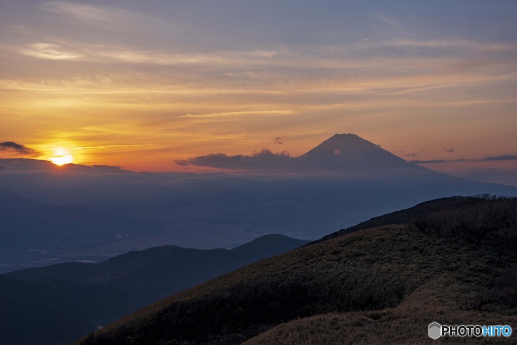 箱根駒ヶ岳の夕景
