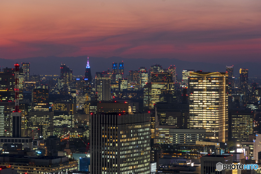 新宿方面の夕景