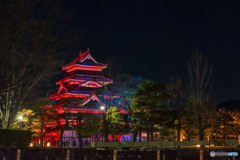 松本城プロジェクションマッピング３