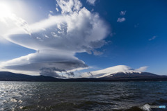 富士山の日の笠雲