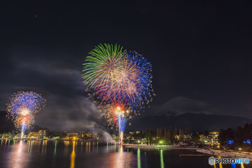 １月２８日 河口湖冬花火