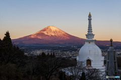 仏舎利塔と富士山
