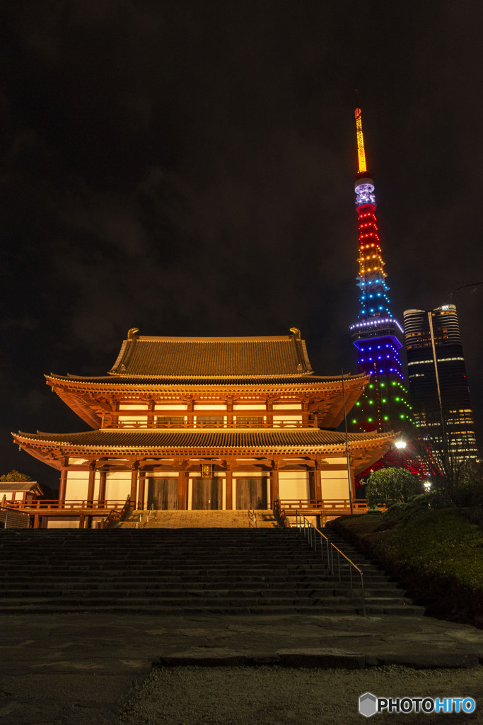 増上寺ライトアップ