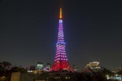 東日本大震災10年、東京タワー復興応援ライトアップ