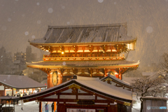 雪の浅草寺
