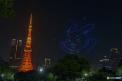 ドローンショー＆東京タワー