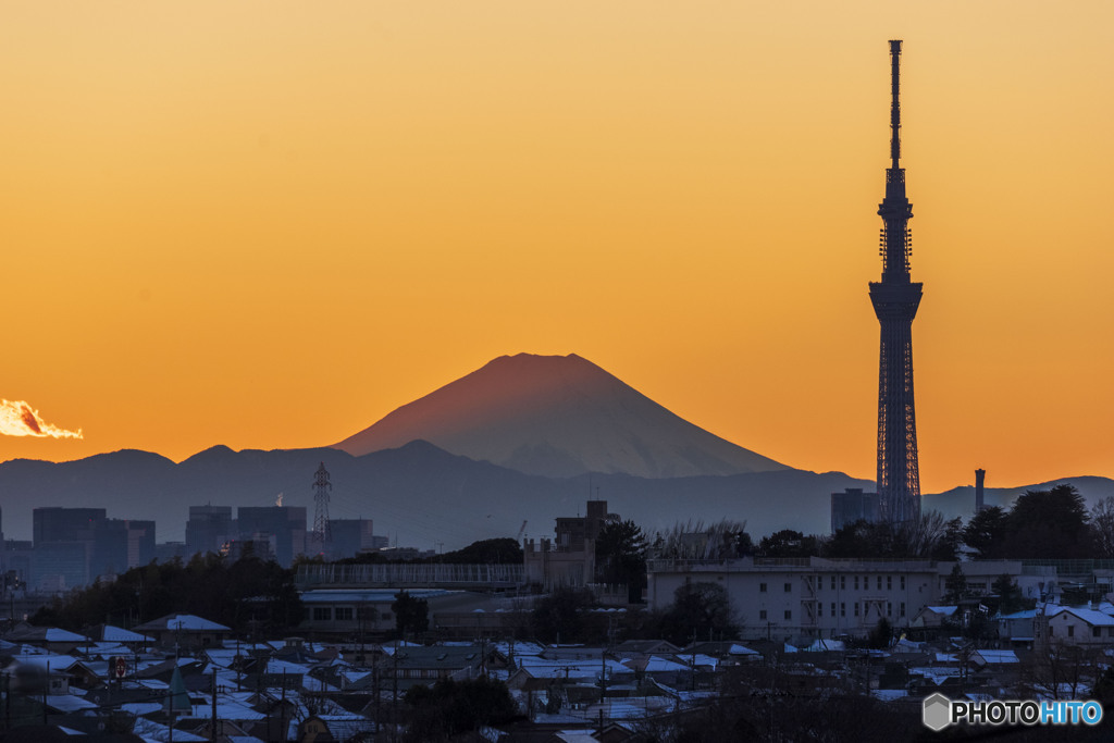 富士山とスカイツリー