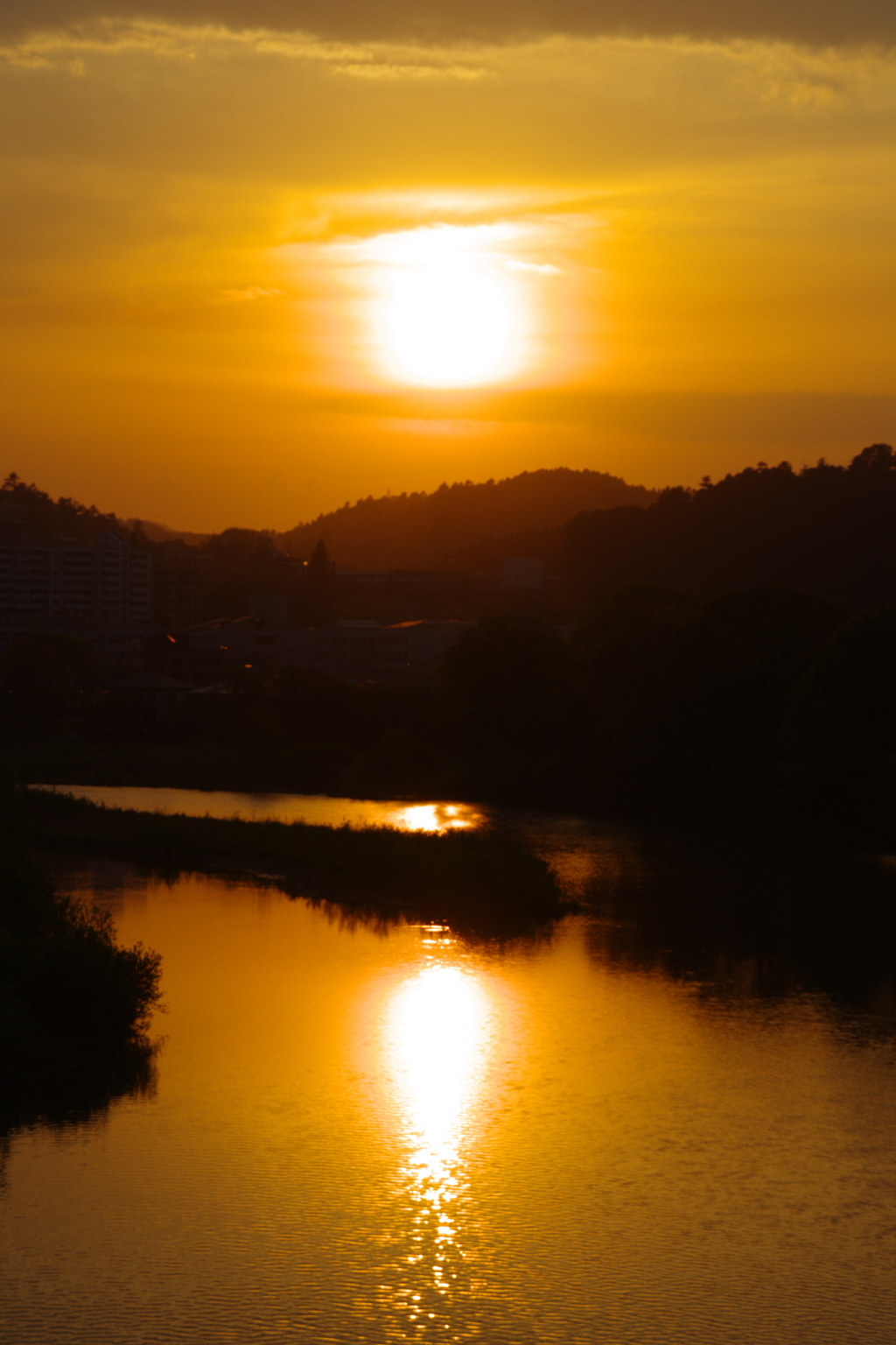 広瀬川夕景