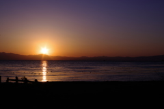 びわ湖長浜の夕景