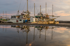 茅ヶ崎漁港　水溜り