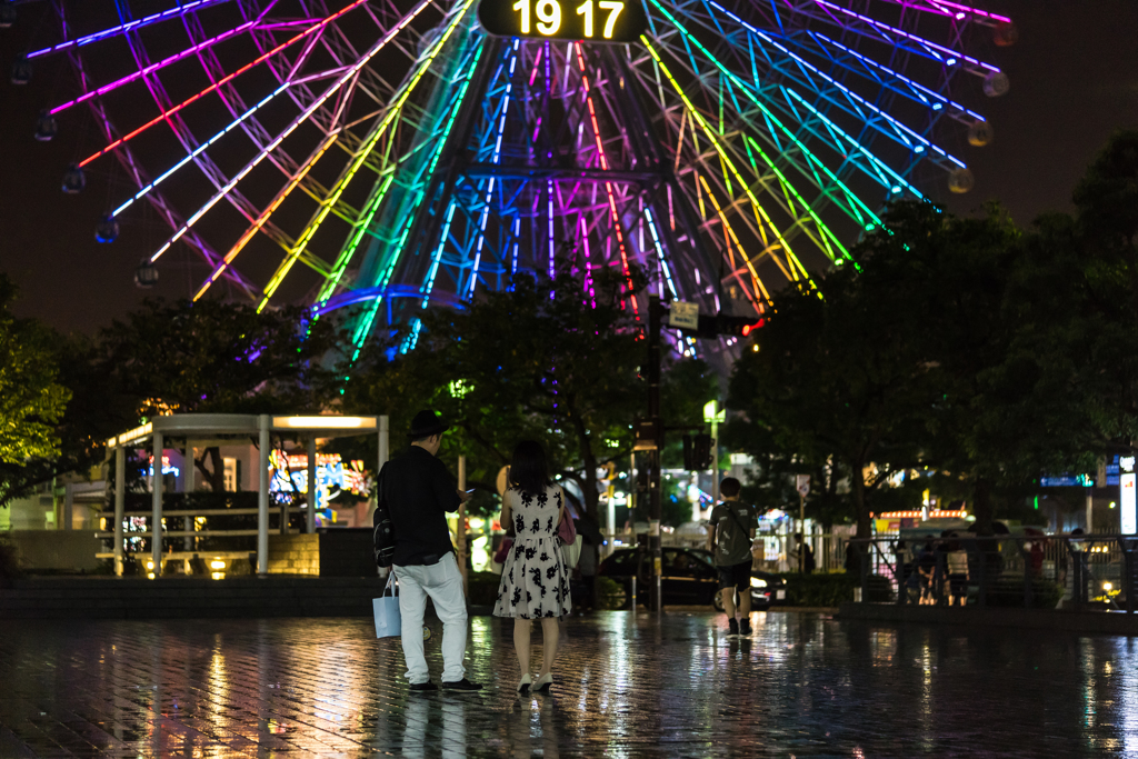雨のみなとみらい