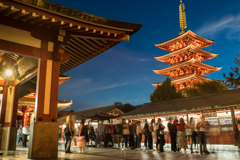 浅草寺・夕景