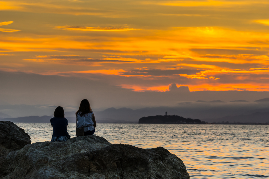 日没の江の島