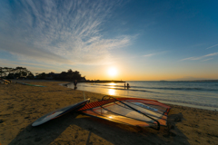 森戸海岸夕景