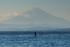 森戸海岸からの富士山