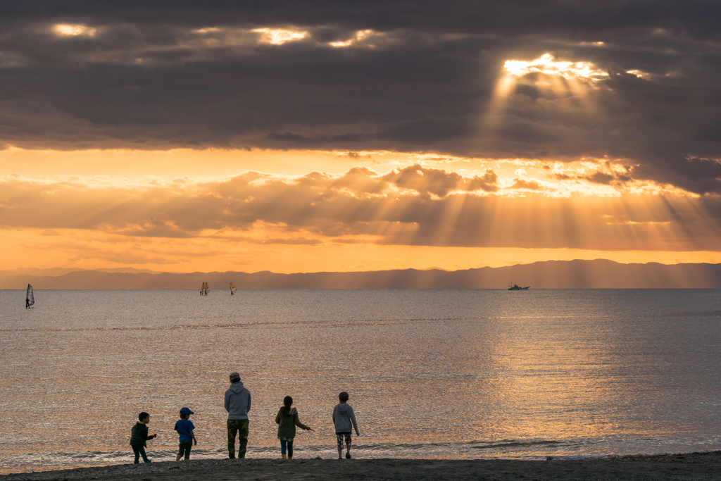 逗子海岸　天使の梯子