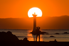 裕次郎灯台の夕日