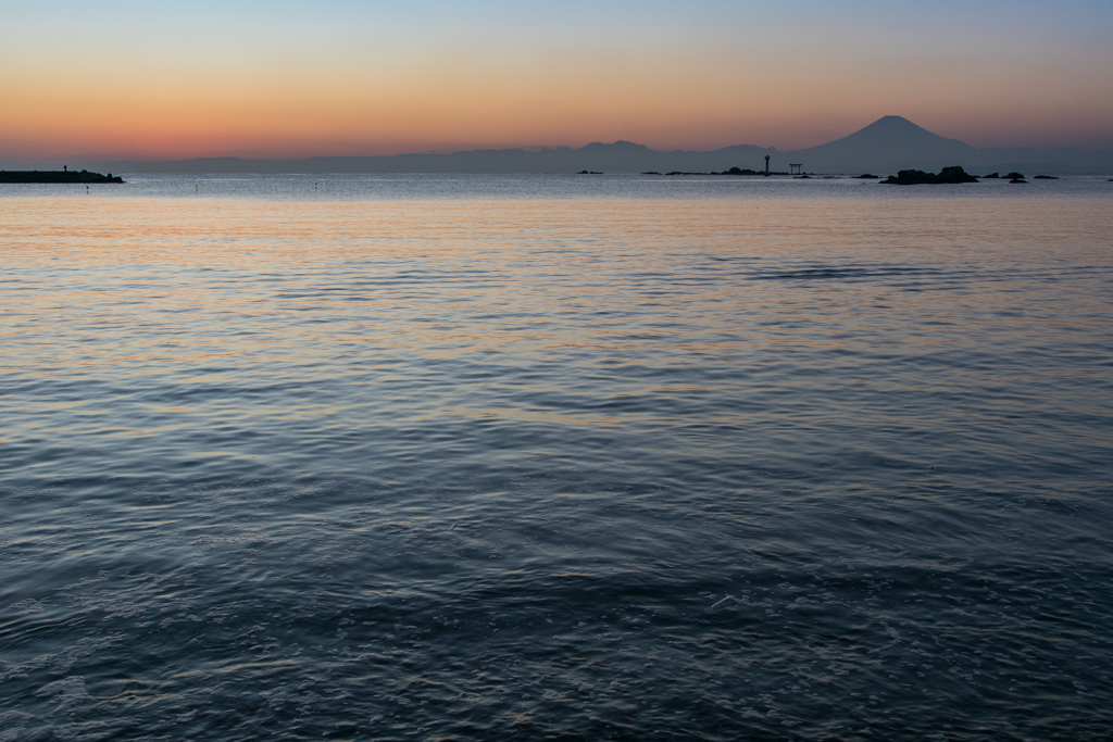 森戸海岸夕景