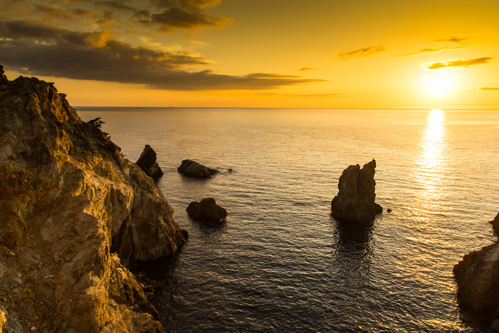 黄金崎夕景