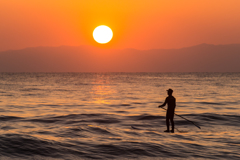 夕刻の七里ヶ浜