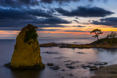 夏の夕暮れ立石海岸