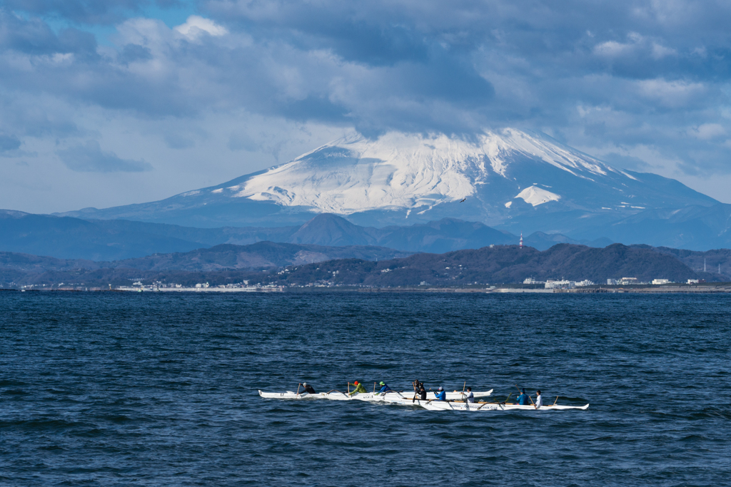 江ノ島から見た富士山