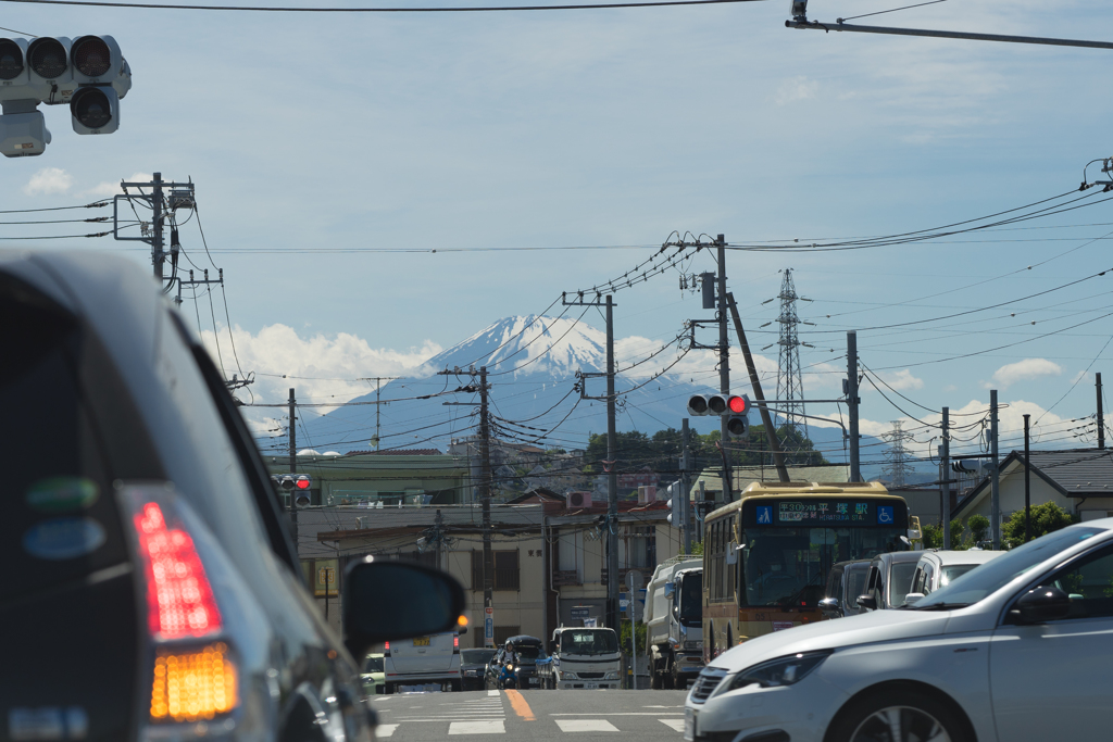 5月に富士山が見えた湘南