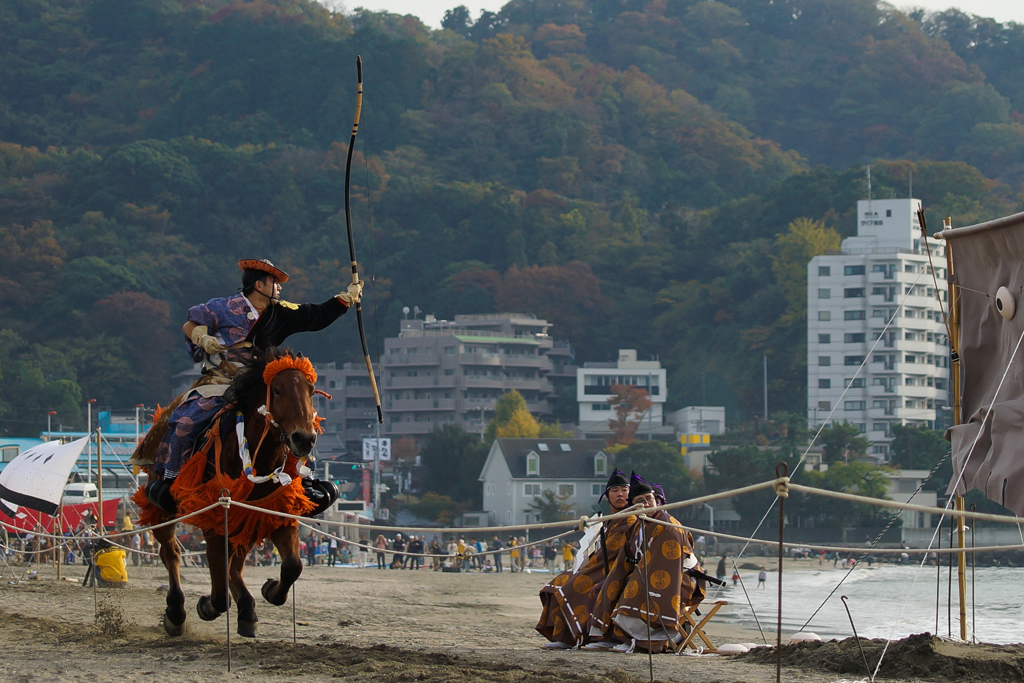 逗子海岸　流鏑馬