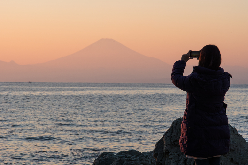 森戸海岸夕景