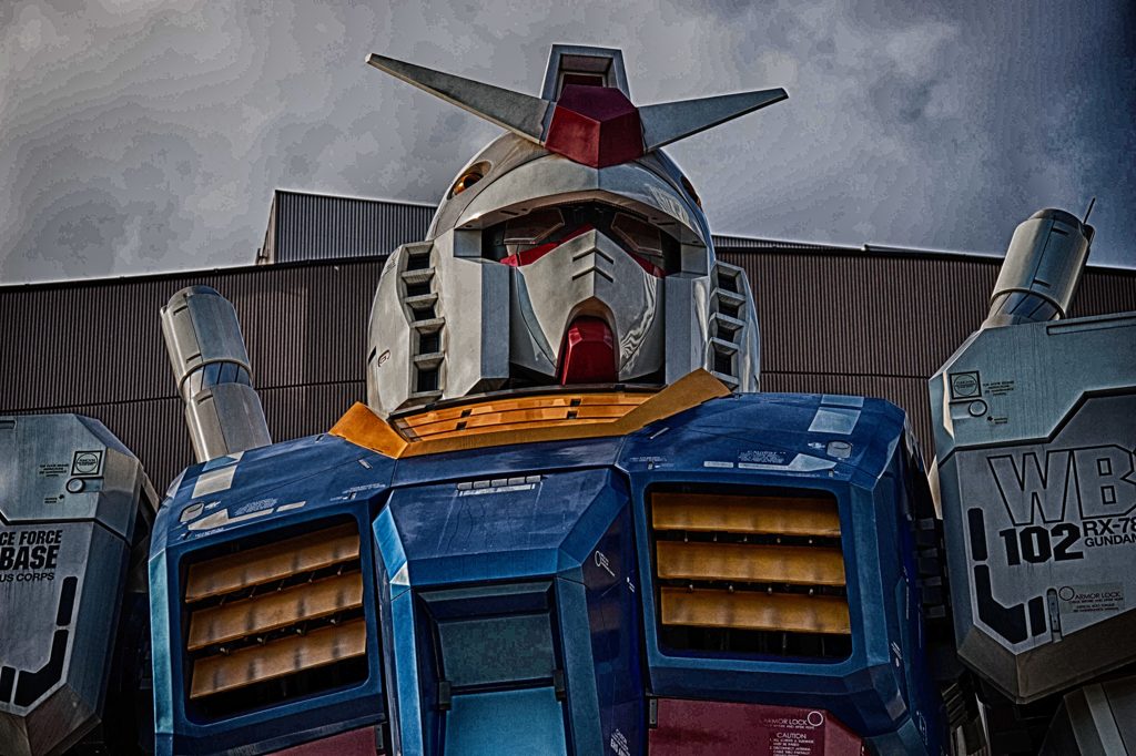 ガンダムをHDR現像してアニメにしてみる