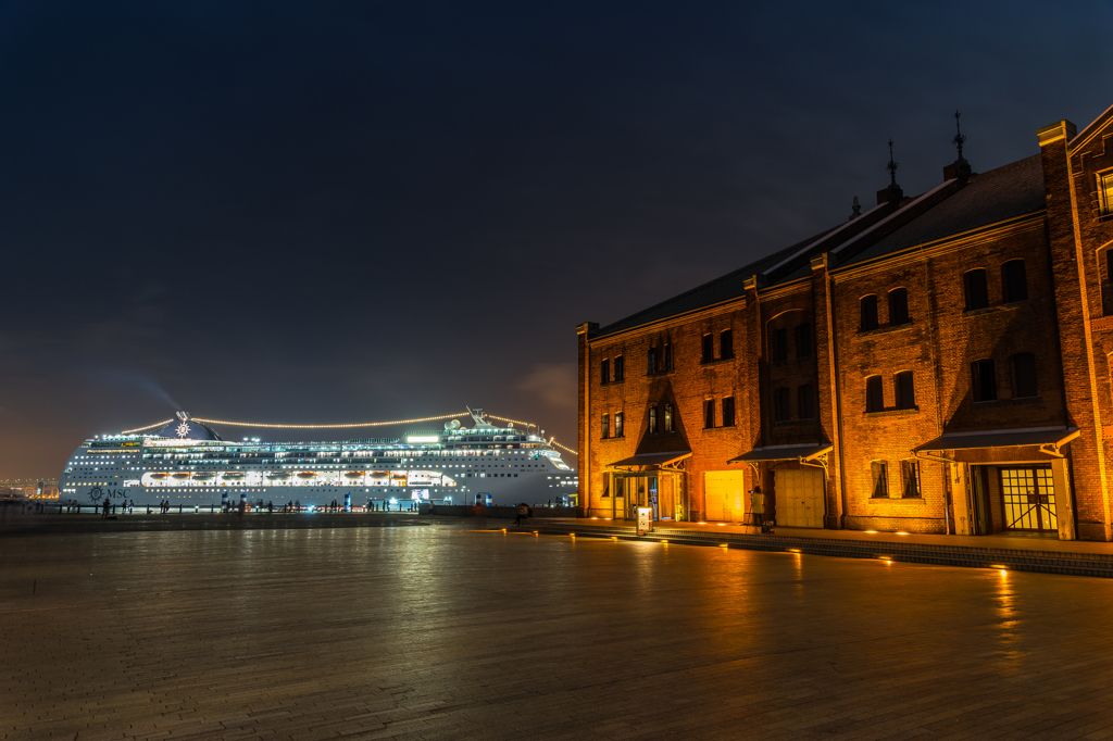 MSCリリカと赤レンガ倉庫