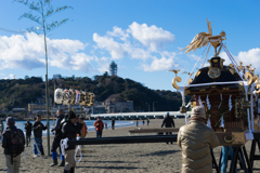 江ノ島東浜寒中神輿