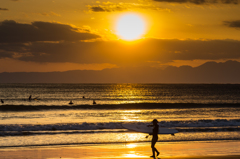 サーファー撤収