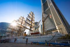 帆船日本丸　総帆展帆・満船飾