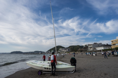 森戸海岸のヨット部