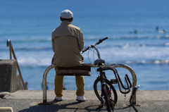 七里ヶ浜のおじさん