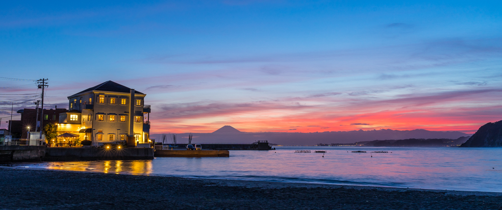 鐙摺　夕景　パノラマ