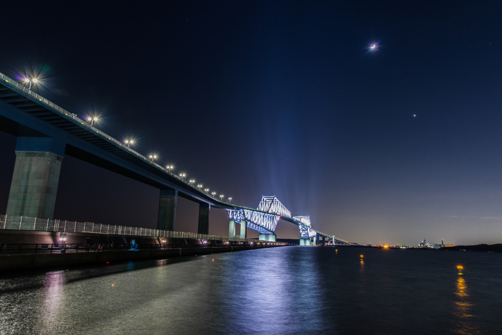 月夜のゲートブリッジ