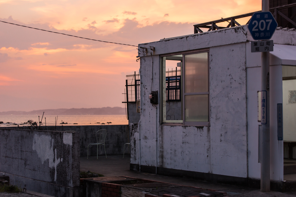 2018－07－23　真名瀬バス停夕景