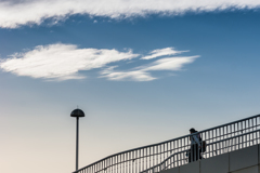 歩道橋の空