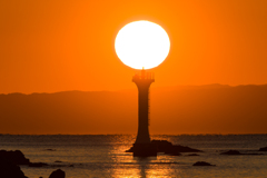 裕次郎灯台の夕日